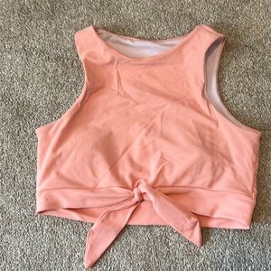 High Neck Pink Bikini Top